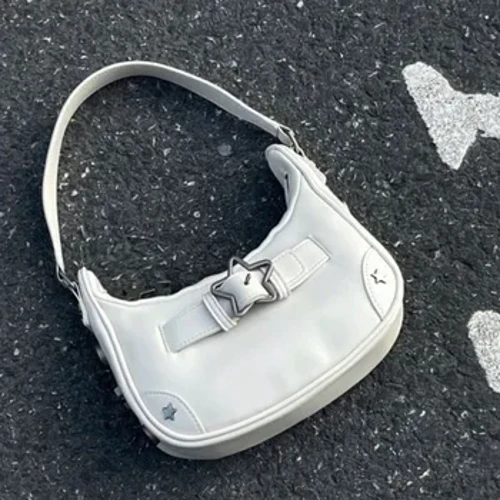 Sac à main rétro Y2k pour filles Cool, sacs à main étoiles Vintage pour femmes, sacs à bandoulière Hobos tendance sous les bras, pochette en cuir Pu