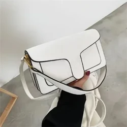 Klassisk logotyp Bokstav C Textur Replika axelväska 2024 Ny Crossbody-väska för kvinnor High-end Fashionabla små fyrkantiga handväskor