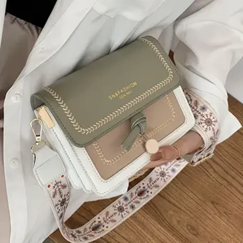 Mini firkantet taske Colorblock Flap