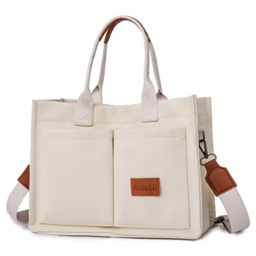 Didelės talpos drobiniai krepšiai moterims Madingi pečių krepšiai su reguliuojamu dirželiu Crossbody Bag Multi Pockets Kvadratinis važinėjimo į darbą ir atgal krepšys