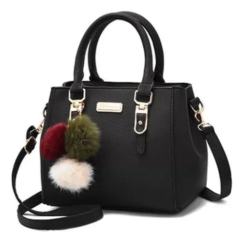 Sacs à main en cuir PU pour femmes, sac à main Vintage en peluche avec pompon, sacoches fourre-tout Boston, sac à bandoulière