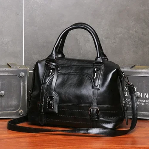 PU Læder Dame Boston Skuldertasker Luksus Kvinder Tote Håndtasker Høj kvalitet Kvinde Top Handle Messenger Crossbody tasker