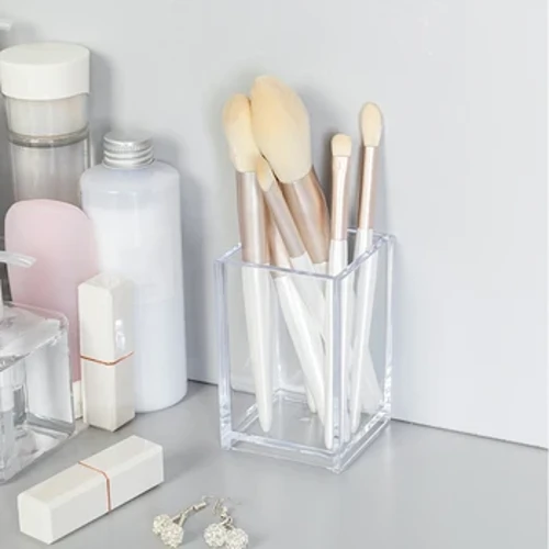Transparente Acryl-Make-up-Pinsel-Halterbox für Studenten und Kosmetik