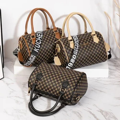 New Checkered Fraen d'Tasche Handtasche Schëller Sak Boston Fraen d'Tasche Handtasche