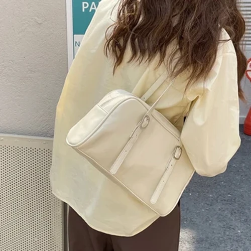 Korea Designer Bowling Box Handväska för Kvinnor PU Läder Boston Tote Kvinnlig Underarm Väska Stor kapacitet All-match Crossbody
