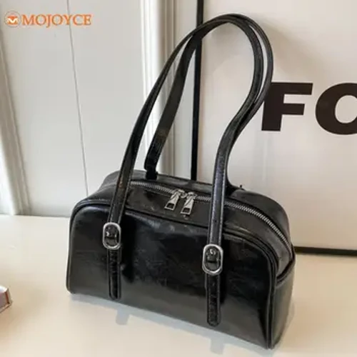 Isikhumba Sekhwalithi YesiFulentshi Isikhwama Esiqinile Esinombala Wokunethezeka Isikhwama Sezandla Sabesifazane Umcamelo I-Boston Bag Texture PU Casual Underarm Bag Isikhwama Sabesifazane Ehlombe
