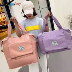 Pigerejser Boston To Handle Taske Foldebar skuldertaske Bærbar Gym Training Tote Håndtaske Kvinder Tøj Diverse Carrier 여행가방