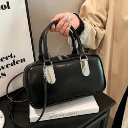 Popularna torba Boston Wszechstronna moda damska torebka w stylu retro Nowa torba na ramię o dużej pojemności Damska podręczna torba na poduszki