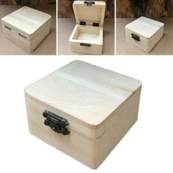 Boîte de rangement en bois 1 pièces, coffrets cadeaux artisanaux en bois massif pour fournitures de maison, décoration de stockage/organisation de la maison