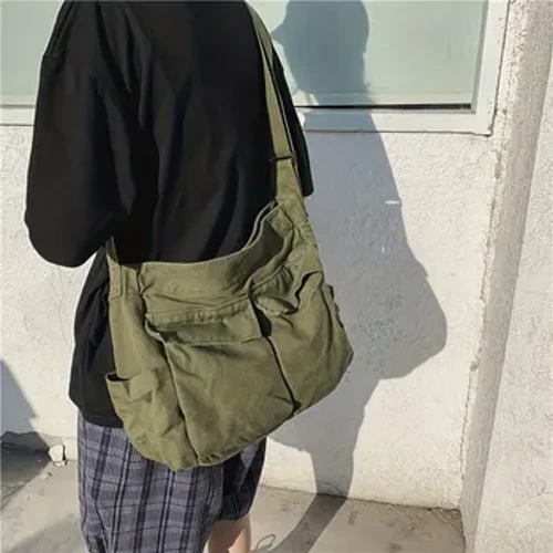 Izikhwama Zabesifazane Ze-Vintage Handbag Canvas Yentsha Ehlombe Izikhwama Isithunywa Izikhwama Zabesifazane Abavamile Isikhwama Sesikhwama Sesikhwama Somzimba