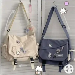 Túi xách nylon Túi đeo vai Dung tích lớn Túi đeo chéo dành cho thiếu niên Bé gái Nam Bông tai kẹp Túi sinh viên Trường Túi Sắc
