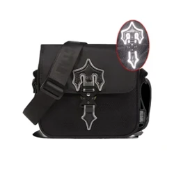 2024 Yangi Moda Messenger trapstar sumkasi Yengil dizayndagi qora neylon o'zaro faoliyat yukxalta Katta sig'imli zamonaviy erkaklar elkama-sumkasi