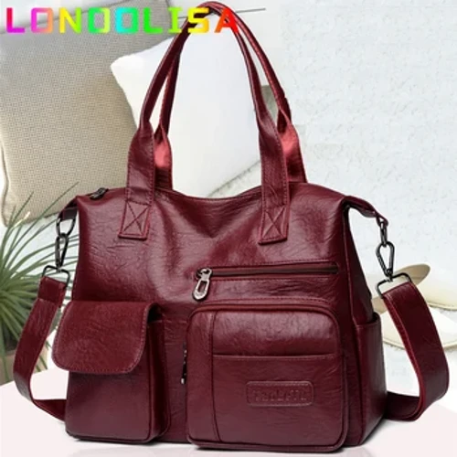 I-Vintage Style Isikhwama Sehlombe Sabesifazane I-PU Isikhumba Esinethezekile Isikhwama Sesikhwama Esivamile Esivamile Abesifazane Abesifazane Abasemfashinini Elula I-Messenger Crossbody Large Sac