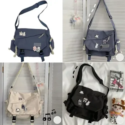 Túi xách nylon Túi đeo vai Dung tích lớn Túi đeo chéo dành cho thanh thiếu niên Túi học sinh Túi đi học