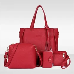 Borsa da donna 2024 Borsa a tracolla in quattro pezzi di nuova moda Set Borsa a tracolla Borsa a tracolla Bolsa Feminina Borsa a tracolla per ragazze di lusso