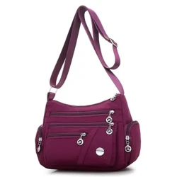 Borsa a tracolla da donna Borsa impermeabile in nylon Borsa a tracolla leggera RFID
