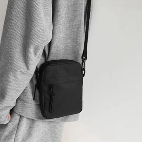 Sacs d'élingue de messager pour hommes toile décontractée petite éclosion à glissière pochette à bandoulière simple petit sac à bandoulière
