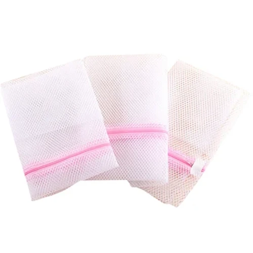 Sacos de lavanderia reutilizáveis ​​com zíper, 3 tamanhos, máquina de lavar roupa, cuidados com a roupa, rede de malha, sutiã, meias, lingerie, sacos de lavanderia