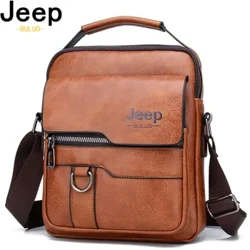 JEEP BULUO Crossbody Messenger sumkalari Biznes Casual yukxalta brend yelka yangi yuqori sifatli charm erkaklar uchun Biznes Casual Moda