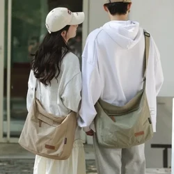 Japonské ženy Pánská taška přes rameno Velká plátěná taška Messenger pro studenty 2024 Brand Book Tašky Dámské kabelky Tašky