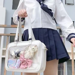 Nhật Bản Bông Tai Kẹp Cao Cấp Pu Ita Túi Đeo Ngang Người Phụ Nữ SweetLolita Túi Dễ Thương Trong Suốt Túi Phong Cách Nhật Bản Đeo Vai Ví