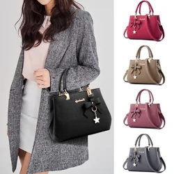 Femmes sac Vintage sac à main décontracté nœud papillon étoile poignée supérieure pendentif fourre-tout femmes messager épaule poignée supérieure en cuir sac nouveau