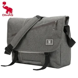 OIWAS 15 Inç Dizüstü Erkek askılı çanta Moda Seyahat Sling omuzdan askili çanta erkek Kanvas Evrak Çantası Erkek Crossbody Paketi Gençler Için