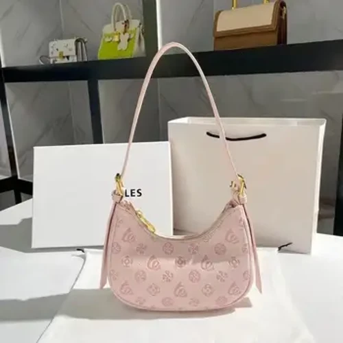 Чанта багет с геометричен модел, новаторски портфейл през рамо, дамска класическа ретро чанта под мишниците