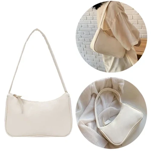 Sac avant-bras rétro de 1pc sac à main pour la main pour femmes sac en cuir PU Baguette