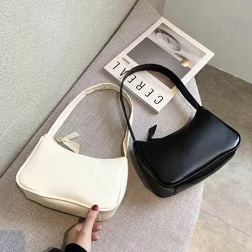 Retro leun PU larruzko Emakumeen Sorbalda Besapeko Poltsak Casual Kolore Solidoa Goiko Heldulekuko Poltsa Txikiak Emakumezko Moda Sorbalda Poltsak