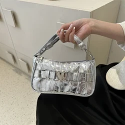 Y2K Love Design Armhuletaske Kvinder Alligator Mønster Underarm Skuldertaske Krydret Pige Håndtasker Solid Fritid Pendler Clutches