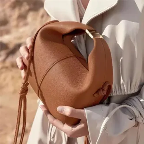 Bento torba za knedle od prave kože Ženska niša Premium torba na jedno rame preko tijela Cloudy Bag Lunchbox Bag Ženska