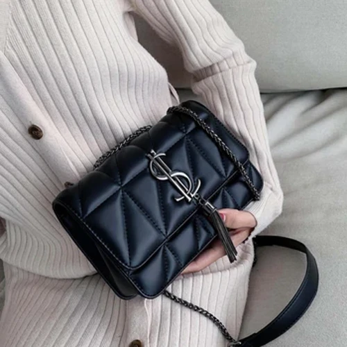 Luksus mærke håndtaske Mode Simple kvast Firkantet taske pige Pu læder Kvinder Designer håndtasker Lås skulder messenger tasker