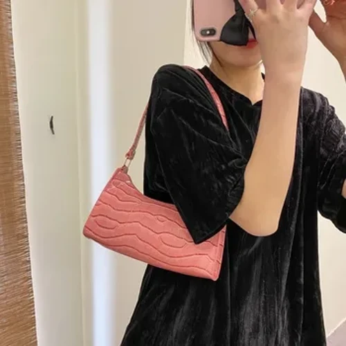 Krokodilo-eredua PU larruzko poltsak Emakumezkoen sorbalda poltsa Moda emakumezkoen besapeko poltsa Retro Casual Emakumeen poltsak Enbrage txikia