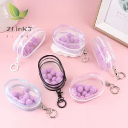 1 Bộ Trang Sức Người Tổ Chức Trong Suốt Hộp Bảo Quản Túi Bí Ẩn Hộp Nhựa Búp Bê Túi Có Móc Khóa Chống Bụi