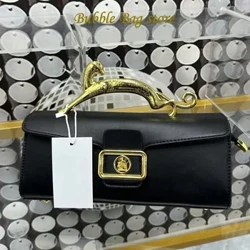 Phụ Nữ Cao Cấp Thương Hiệu Thiết Kế Túi Da 2023 Nữ Mới Khóa Kim Loại Đơn Giản Túi Đeo Vai Thời Trang Đảng Xiên Túi
