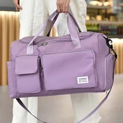 UNIXINU กระเป๋าเดินทางขนาดใหญ่ความจุ Weekender กระเป๋า Duffle ค้างคืนพร้อมช่องใส่รองเท้ากระเป๋ากีฬาฟิตเนสสำหรับผู้หญิง