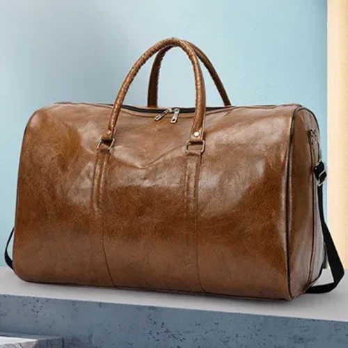 I-Vintage Isikhumba Abesilisa Abesifazane Isikhwama Sokuhamba I-Duffel Bag Phatha Isikhwama Somthwalo I-Lagre Amandla Isikhwama Sesilisa Sehlombe Isikhwama Sangempelasonto I-Gym Fitness