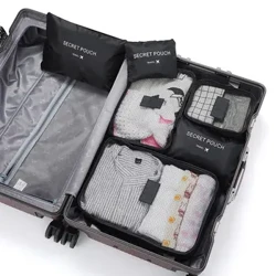 Bộ 6 Quần Áo Du Lịch Bảo Quản Túi Chống Nước Di Động Hành Lý Tổ Chức Túi Đóng Gói Khối Lập Phương 6 Màu Sắc Địa Phương Cổ Bán Chạy