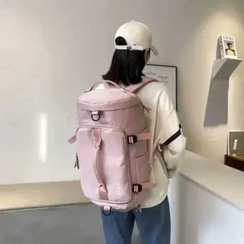 Borsa da viaggio Soft Touch Grande capacità Multifunzionale Pratica borsa sportiva da allenamento con zaino a doppia spalla e monospalla Logo