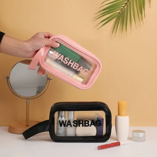 Geantă portabilă de spălat de călătorie pentru femeie, transparentă, impermeabilă, pentru depozitare machiaj, de capacitate mare, organizator pentru cosmetice, husă pentru femei de frumusețe