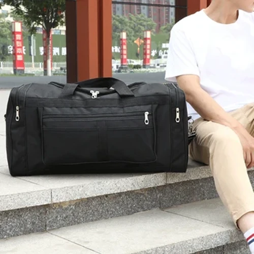 Bag Teithio Merched Bag Amlswyddogaethol Du Ioga Dillad Ffitrwydd Bagiau Dynion Bag llaw Teithio Busnes