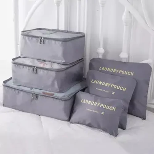6 PCS Travel Storage Bag Multifunction Packing Cube Bag Travel Kit Set para sa mga Babaeng Damit Malinis Organizer Wardrobe Suitcase Pouch