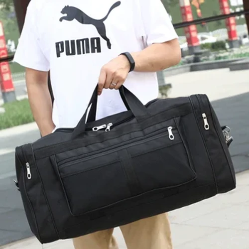 Bag Teithio Merched Bag Amlswyddogaethol Du Ioga Dillad Ffitrwydd Bagiau Dynion Bag llaw Teithio Busnes