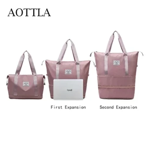 AOTTLA sayohat sumkasi ayollar elkama-sumkasi sifatli kundalik yukxalta Ikki fermuarli kengaytirish sumkasi katta ayol sumkasi moda yangi bagaj sumkasi