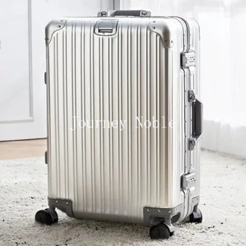 Aluminium-magnesiumlegering Resväska Resväska Handbagage Aluminiumram Resväska Stor storlek Bagage Lyxig handbagage Hytt