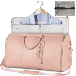 Bag na Imbakan ng Malaking PU Folding Suit ng Bagong Pambabae na Malaking Kapasidad na Hand Luggage Bag Travel Bag Multi Function