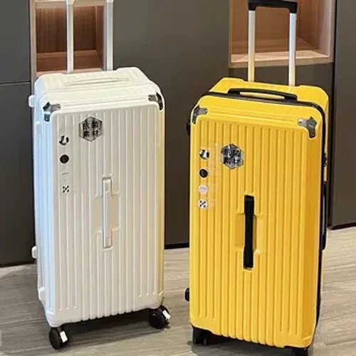 Großer Koffer mit großem Fassungsvermögen ABS+PC Großer Trolley-Koffer Neue modische Handgepäcktasche mit fünf Rollen Anti-Fall Unisex-Reisetasche