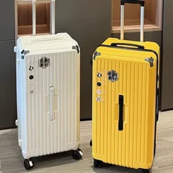 Großer Koffer mit großem Fassungsvermögen ABS+PC Großer Trolley-Koffer Neue modische Handgepäcktasche mit fünf Rollen Anti-Fall Unisex-Reisetasche
