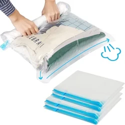 Tas Penyimpanan Vakum Kantong Kompresi Travel Space Saver Bags kanggo Sandhangan, Busana Ngarep Packing Organizer Aksesoris Perjalanan